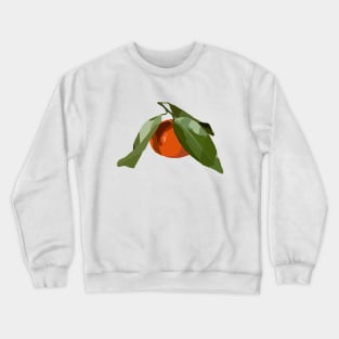 Clementine with green leaves Crewneck Sweatshirt